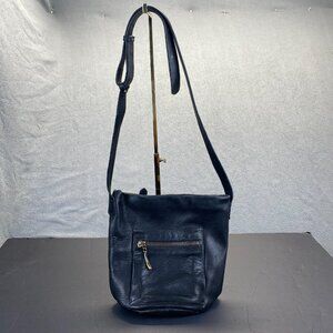 SABINA New York Black Small 100% Leather‎ Shoulder Bag Purse